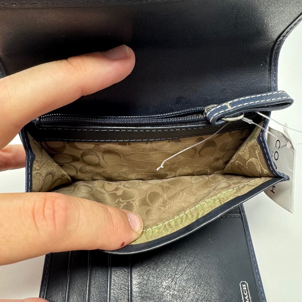 Coach Light Blue and Black Wallet NWT - Picture 7 of 9